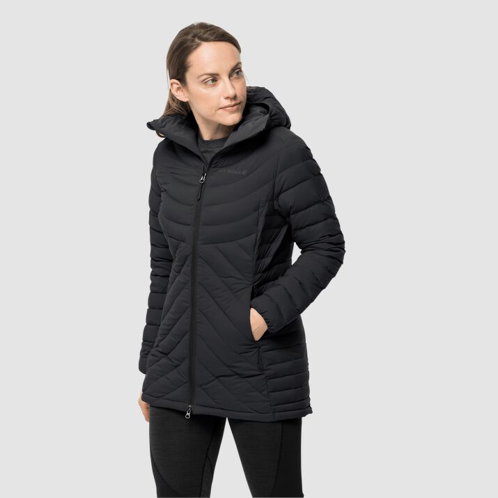 Jack Wolfskin Womens Athletic Down Coat Black 871246BCA